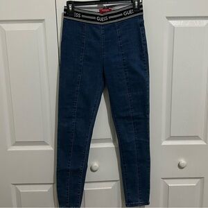 GUESS Skinny Jeans Elastic Waist Blue Stretch Denim Women's Size Small